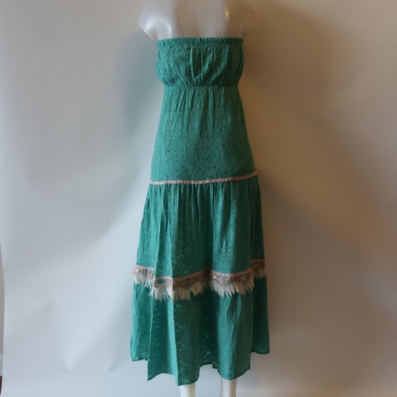 NWT PHO FIRENZE LACE SLEEVELESS MAXI DRESS M  * - Picture 8 of 12